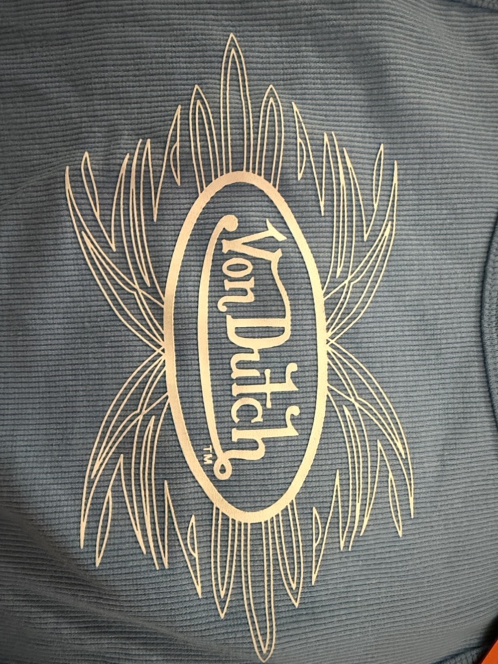 Von Dutch Sky Blue Ribbed Logo Tank - Picture 6 of 6